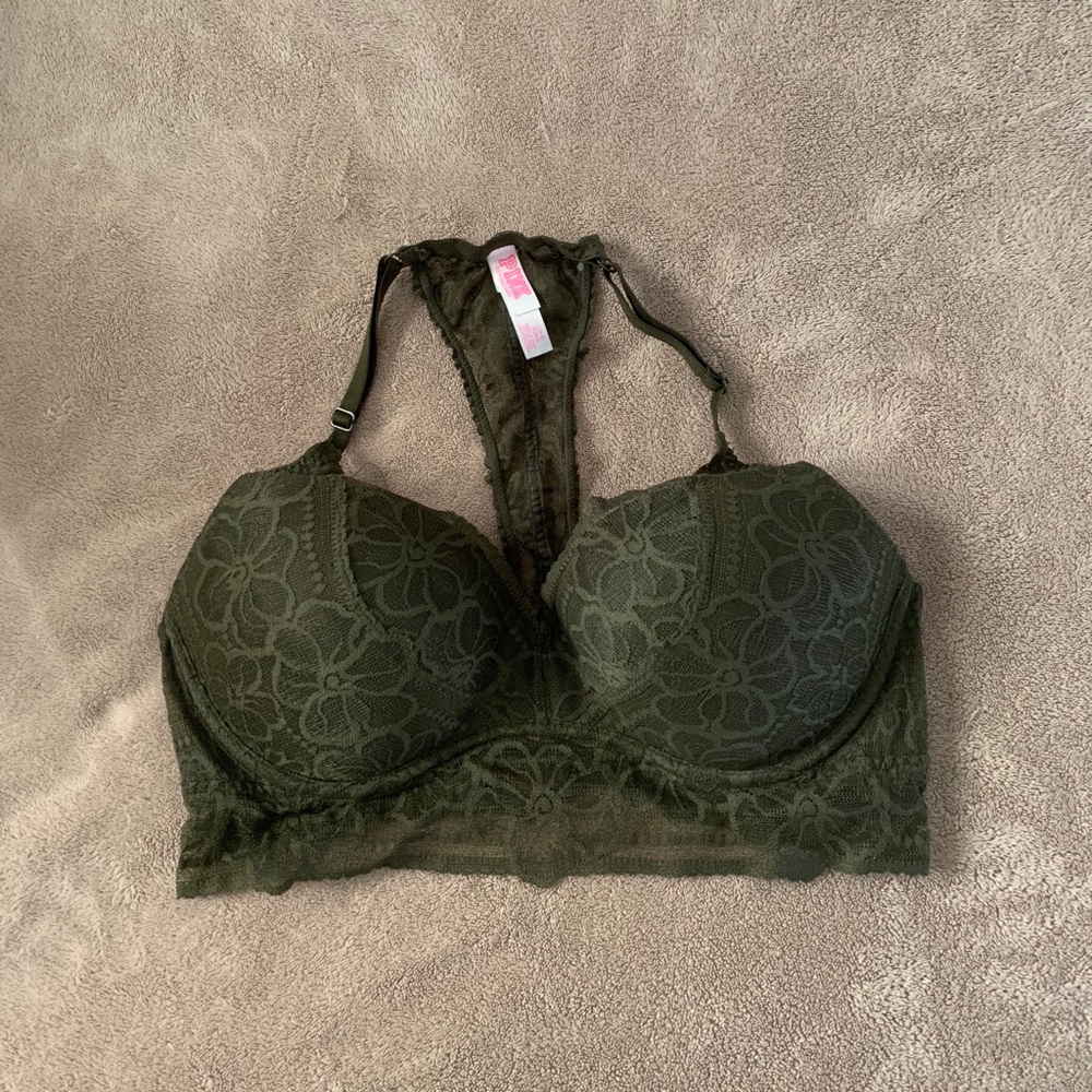 Stretchy green Victoria’s Secret padded bralette